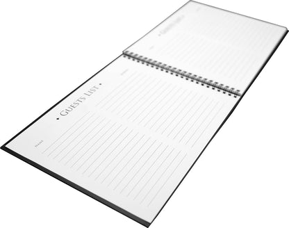 Iconikal Hardcover Guestbook 1,260 Entries Charcoal 10x8-Inch Spiral Bound Sign-In Wedding Funeral Birthday Shower Vacation Rental Memory Guest Book