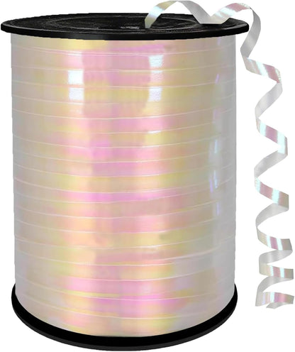 Metallic Shiny Curling Ribbon，500 Yard，1/5" for Crafts,Gift Wrapping, Balloon String, Baby Shower, Parties & Festivals, Florist Flowers (Silver)