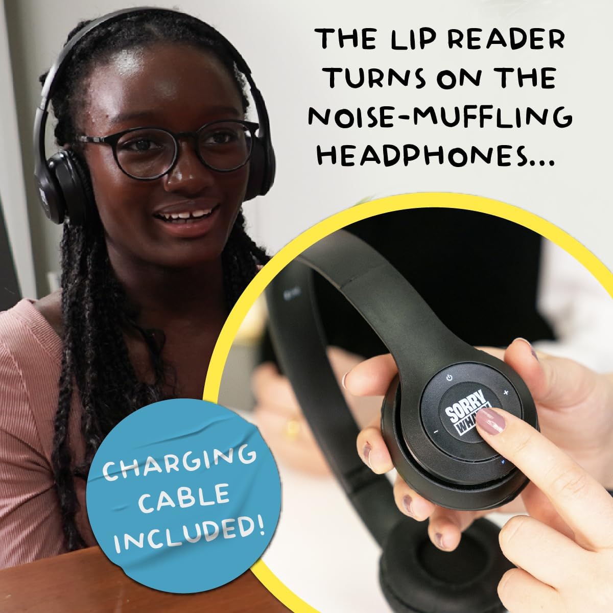 Sorry What Game - Uncensored Lip Reading Party Games for Adults - Based On The Headphone Challenge TikTok Trend - 2+ Players 40,000 Funny Phrase Combos - Adult Games for Game Night (Ages 17+)