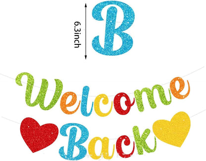 Welcome Back Banner Decorations Welcome Banner for the Office School Team Coworkers Classroom Decorations Party Banner Bunting