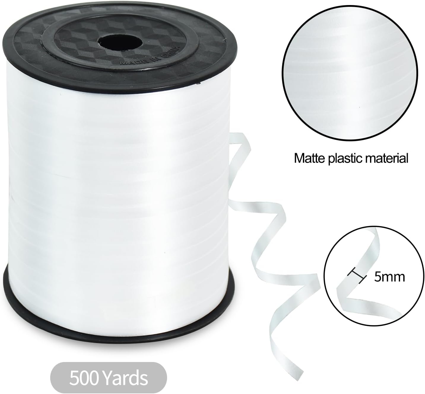 TONIFUL 500 Yards Curling Ribbon-Balloon Ribbon-Balloon String for Art&Craft Decor,Gift Wrapping,Ribbons and Bows for Christmas New Year Birthday Gifts (Silver)