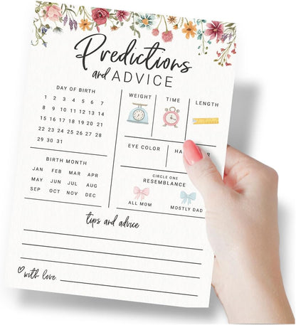 Printed Party Baby Shower Games for Girl – 4 Games and Activities for 30 Guests, Includes Bingo, Price is Right, Mommy or Daddy Trivia, and Storybook Title Guessing, Wildflower Baby in Bloom Design