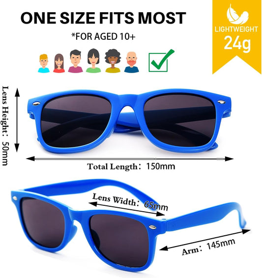 Party Sunglasses Bulk - Adult Retro Plastic Pack of 12 Vintage Sunglasses for Men Women - Party Favors