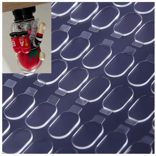 Clear Glue Dots Removable Sticky Tack, Waterproof Poster Putty Double Sided Dots for Party Decoration Picture (100, 0.39'' * 0.79'' Rectangle)