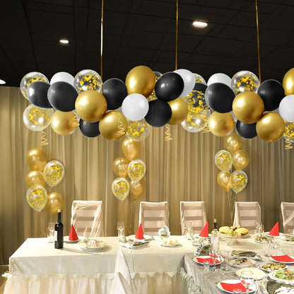 Gold Confetti Balloons, 50 Pcs 12 Inch, Glitter Gold Confetti Party Balloons, Party Decorations, Birthday Wedding Baby Shower Party Balloons Decorations