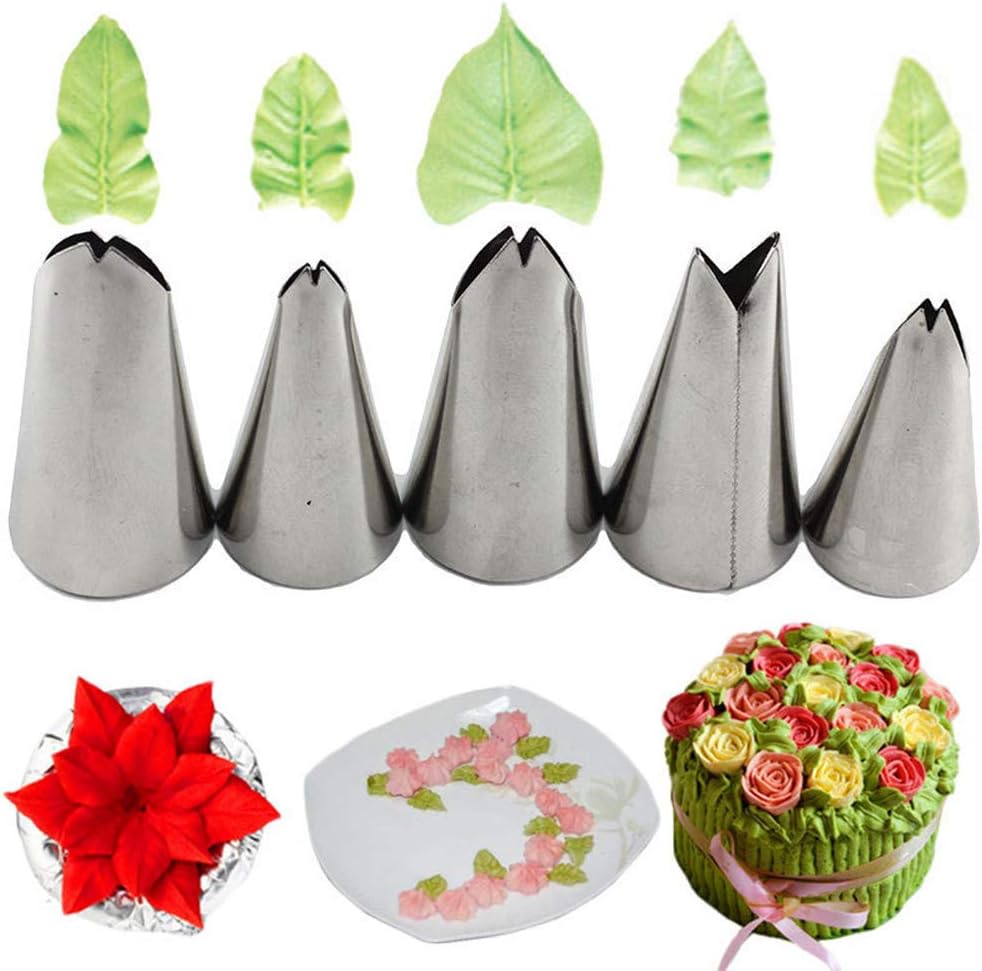 Piping Tips For Cake Decorating, Stainless Steel Icing Piping Nozzles For Pastry Fondant Decorating Tools (C)