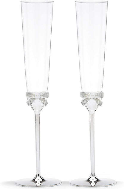 Kate Spade New York Grace Avenue 2-Piece Dessert Set, 1.45 LB, Metallic, Silver Plated