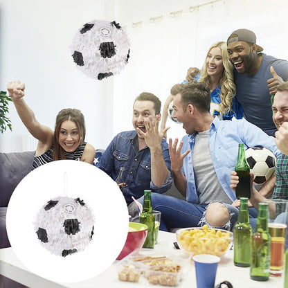 SEWACC 2pcs Soccer Ball Pinata with Stick, Football Birthday Party Supplies, Sports Birthday Decorations for Party Fun