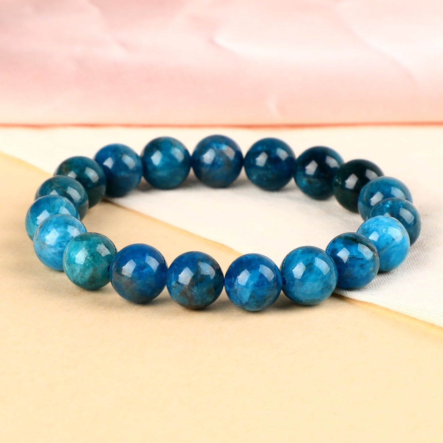LPBeads Handmade Natural Gemstone Stretch Elastic Bracelet Healing Crystal Round Stone Beads Jewelry Gifts for Women Men