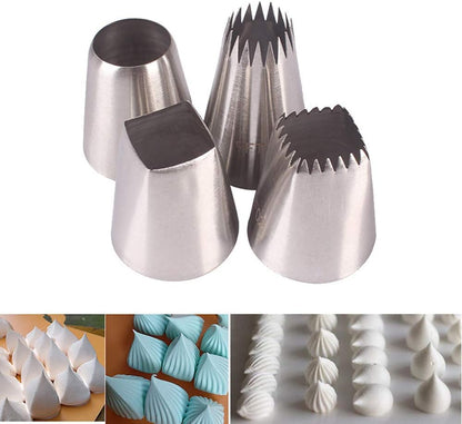 Piping Tips For Cake Decorating, Stainless Steel Icing Piping Nozzles For Pastry Fondant Decorating Tools (C)