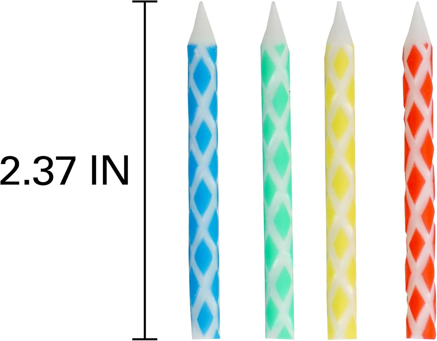 72-Count Birthday Candles Multicolored Spiral, Birthday Candles for Cake, Cupcake Candles, Party Celebration