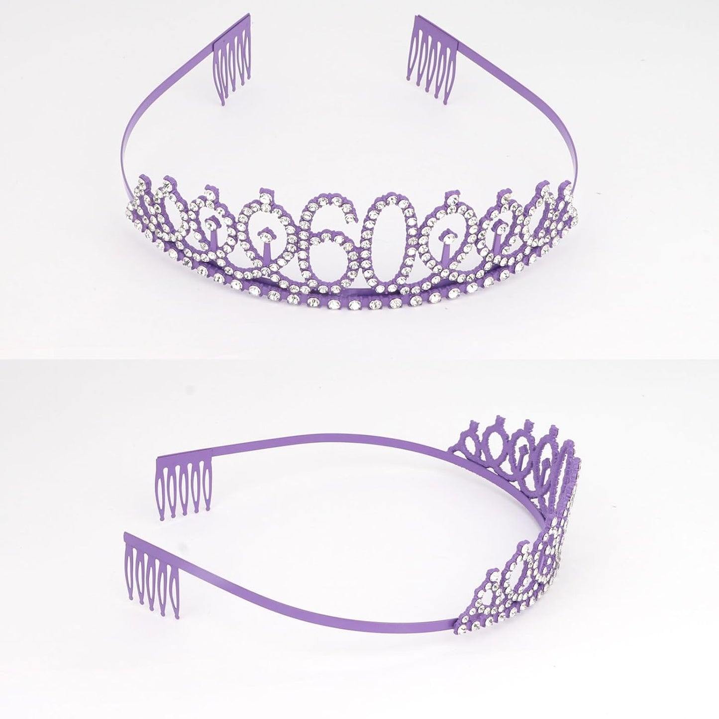 Semato 60 & Fabulous Birthday Crown and Sash Kit- 60th Birthday Gifts for Women 60th Birthday Party Decorations (rose gold)