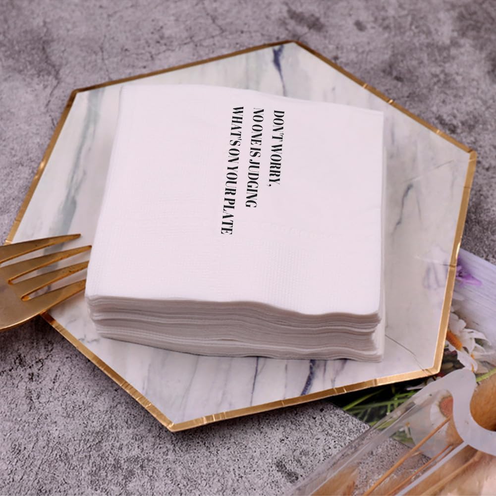 Funny Cocktail Napkins 100Pcs Funny Quotes Saying Disposable Paper Party Napkins 4.5 x 4.5 Two-ply (I Feel Sorry For People Who Don’t Know Us Napkins)