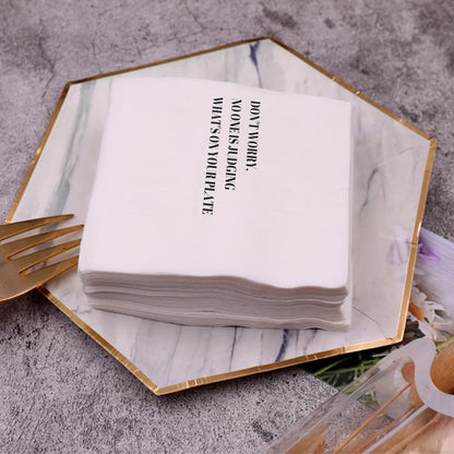Funny Cocktail Napkins 100Pcs Funny Quotes Saying Disposable Paper Party Napkins 4.5 x 4.5 Two-ply (I Feel Sorry For People Who Don’t Know Us Napkins)