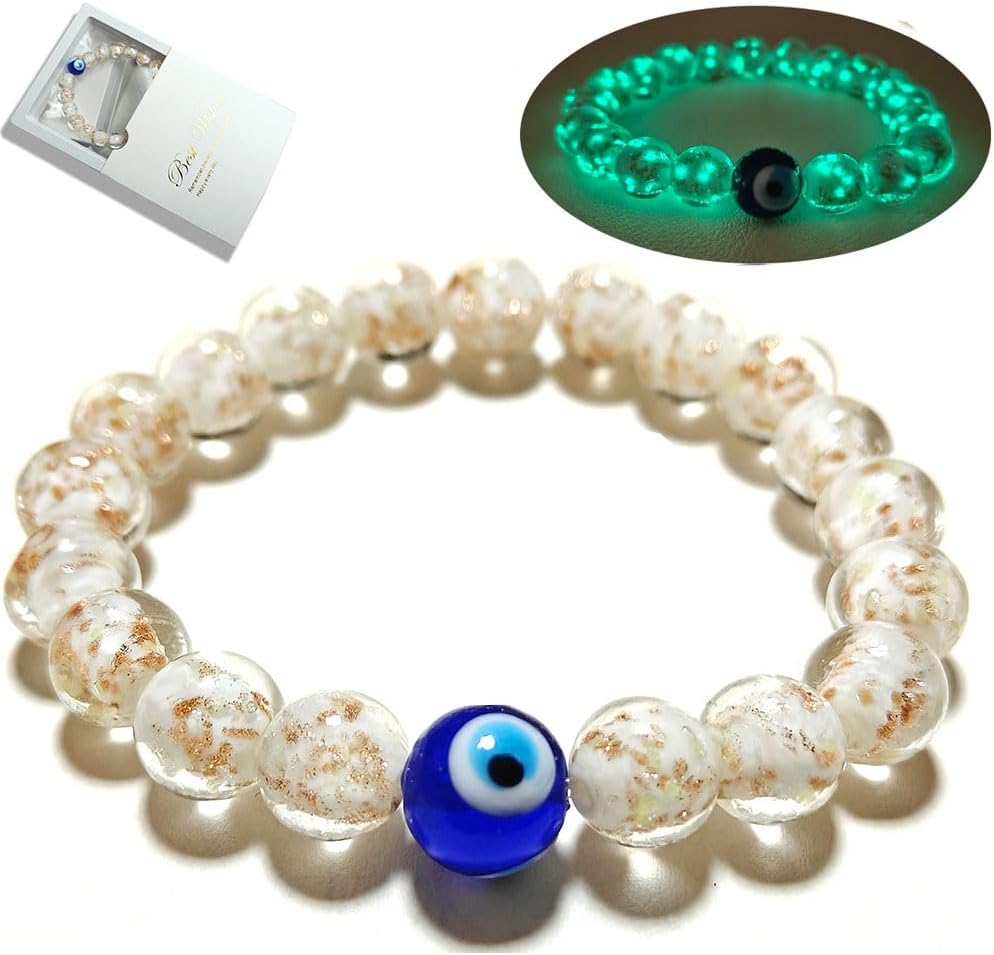 Handmade Glow-in-the-Dark Beaded Bracelet, Luminous Wrist Accessory, Fashion Bracelet for Women, Ideal Gift for Night Events, Parties & Birthdays