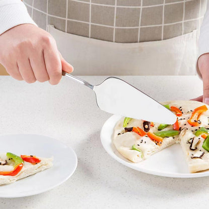 Cake Pie Servers Set,Stainless Steel Pizza Cake Slicer Server,Cake Cutter with Serrated Edges for Kitchens Restaurants Brithday Parties Set of 6