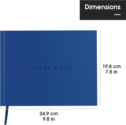 Useful Co. Black Guest Book, Use as Guest Book Wedding Reception, Sign in Book, Guest Book for Vacation Home, Funeral Guest Book, Hardbound Guestbook, Leather Cover, 112 Pages, 9 x 7 Inches