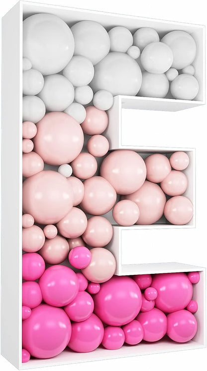 JW Passion - Premium Quality Made 3FT Tall Mosaic Balloon Frame Big Marquee Light Up Letters DIY Kit for Birthday Party Wedding Backdrop Decor Letter A Pre-Cut Foam Board