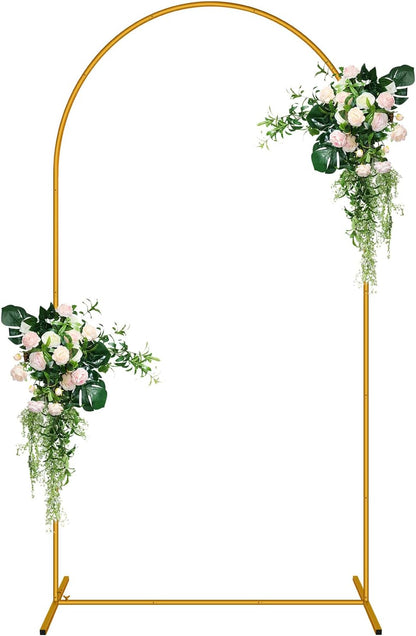 2 Pack Arch Backdrop Stand (7.2FT/6FT), Balloon Arch Stand, Metal Background Arch Stand, Backdrop Arch Frame, Wedding Arch for Backdrop