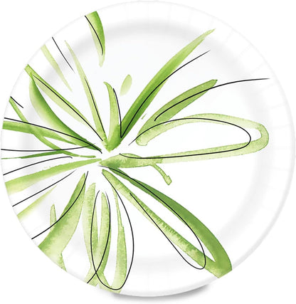 Amazon Basics Everyday Disposable Paper Plates, 10 Inch, Microwave-Safe, Cut Resistant, Soak-Proof, 150 Count