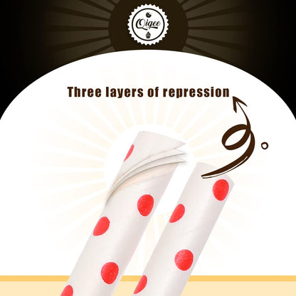 Pink Paper Straws 150pcs Disposable Straws Bulk (10 Pattern) qiqee