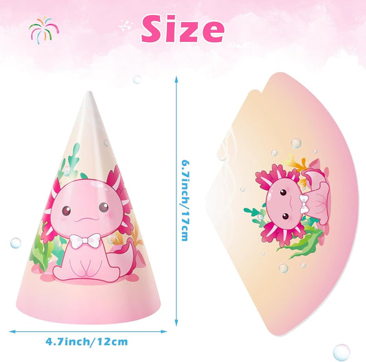 WERNNSAI Birthday Party Hats - 12 Pcs Birthday Party Supplies Cone Hat Headbands Colorful Paper Party Hats for Kids