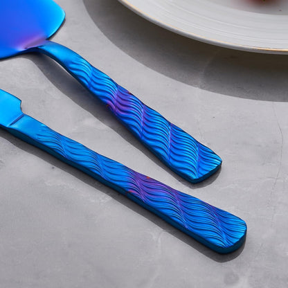 Rainbow Cake Cutting Set, Stainless Steel Cake Knife and Server, Cake Pie Cutter Set for Wedding, Birthday, Party