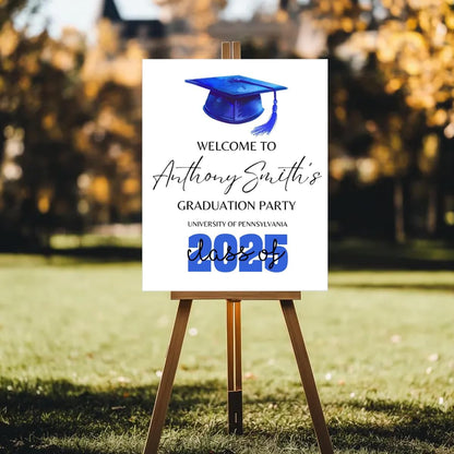Graduation Party Welcome Sign, Photo Graduation Poster, Graduation Decorations, Grad Party Sign, Grad Welcome Sign, Graduation gift for best friend, Graduation gift for daughter, sister, brother - 1
