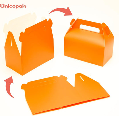 UnicoPak 30 Pack Party Favor Boxes Treat Boxes, White Gable Gift Boxes for Party Favors Goodies Cookies Treats Candies Meals Lunch, 6.5x3.5x3.5 Inches