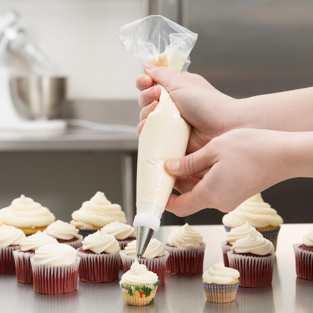 Tamodan Piping Bags 100PCS & 16 Inches Tipless Piping Bags, Extra Thick Pastry Bags Disposable, Non-Slip Icing Piping Bags Disposable Design, Cake Decoration.