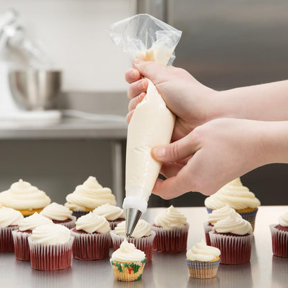 Tamodan Piping Bags 100PCS & 16 Inches Tipless Piping Bags, Extra Thick Pastry Bags Disposable, Non-Slip Icing Piping Bags Disposable Design, Cake Decoration.
