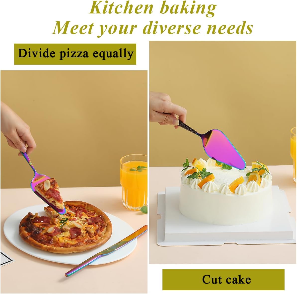 Evanda Wedding Cake Knife and Server Set, Cake Cutte Pie Server for Everyday, Wedding and Birthdays, Dishwasher Safe