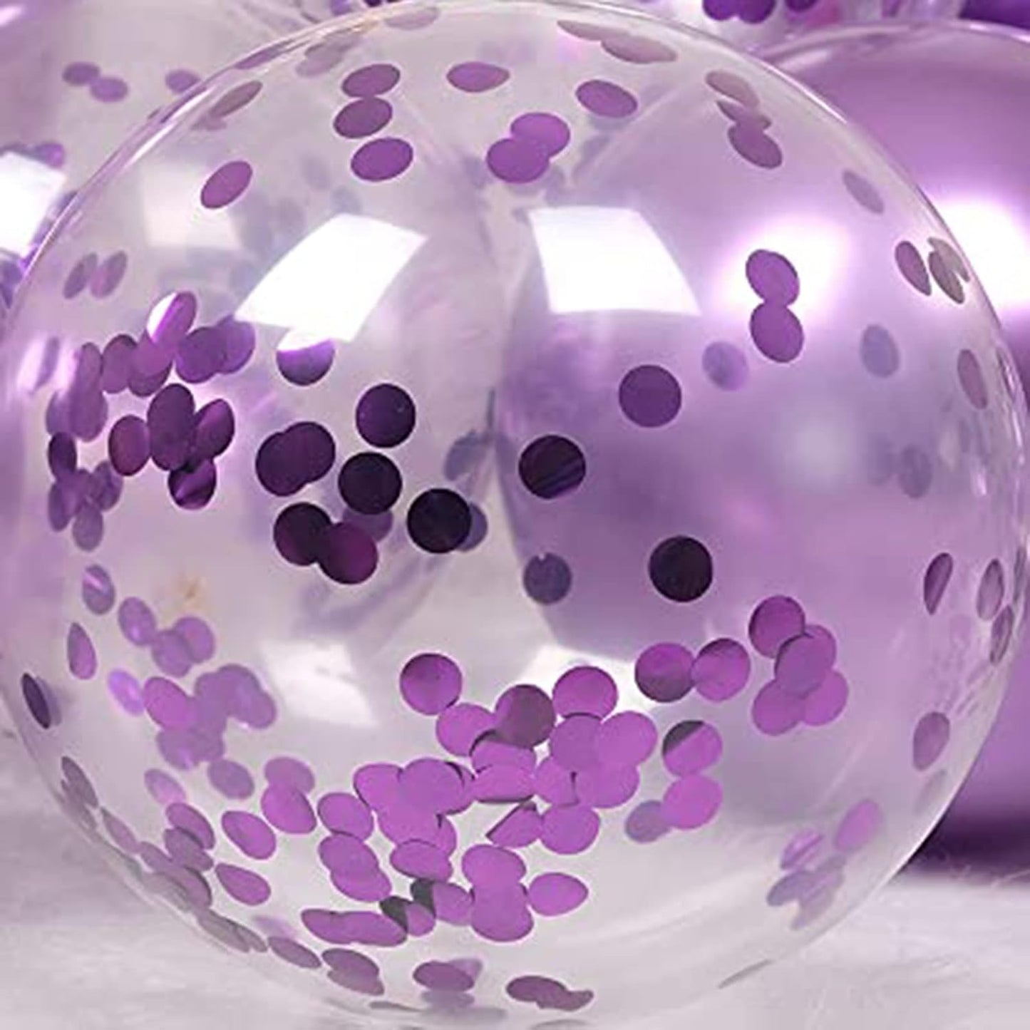 KIRIKOU Pack of 24 Pieces Confetti Balloons 12 Inch Latex Party Balloons for Party Decorations, Wedding, Engagement, Bridal, Birthday and Shower (Black)