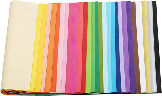 Simetufy 150 Sheets Assorted Colored Tissue Paper for Gift Bags, Rainbow 30 Colors 20 x 26 Inch, Bulk for Crafts & Gift Wrapping, Mother's Day Christmas Birthday Wedding Holiday Decor, and DIY Project