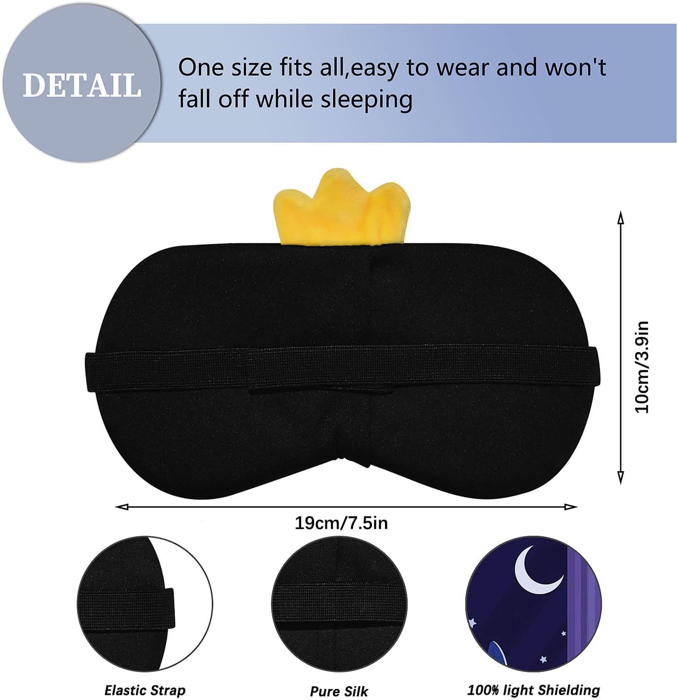 Christmas Reindeer Sleep Mask Cute Antler Eye Masks Sleeping Soft Plush Cartoon Blindfold Funny Animal Eye Cover Xmas Presents for Women Men (Xmas Reindeer,Brown)