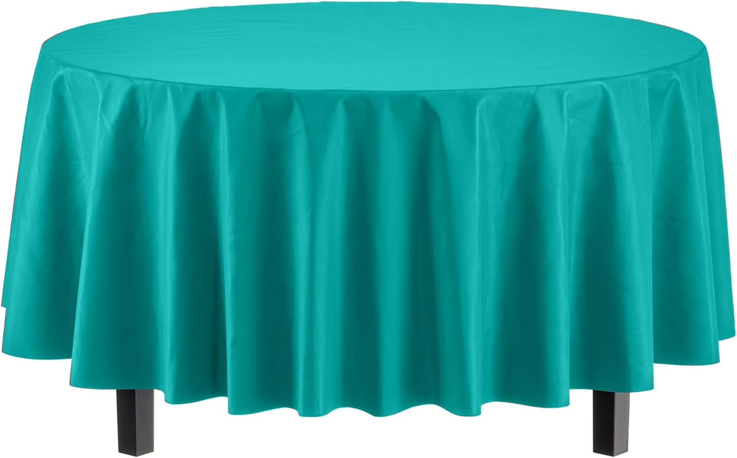 12-Pack Premium Plastic Tablecloth 54in. x 108in. Rectangle Table Cover - Dark Blue - Colors A