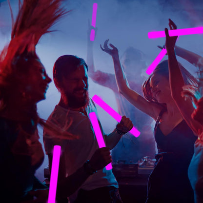 Glow Foam Sticks Bulk, 24 Pcs Red Giant LED Light Up Sticks 3 Modes Flashing Glowing Baton Wands Party Supplies for Wedding, Raves,Concert,Birthday,Christmas, Halloween,Sporting Events