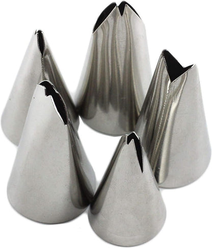 Piping Tips For Cake Decorating, Stainless Steel Icing Piping Nozzles For Pastry Fondant Decorating Tools (C)