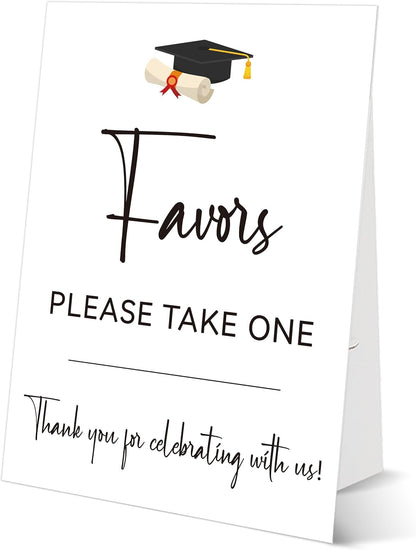 Graduation Tabletop Sign, Guestbook Sign, Include One 8×11 Signs with Holder, Graduation Party Signs for Class of 2026, High School College Grad Decoration - QF02