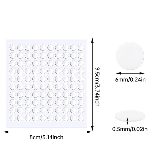 JANYUN 140 Pieces Adhesive Dots,Removable Round Putty Clear Tack No Trace Small Tape Stickers for Wall Hanging Festival Poster Office Party Decoration Picture Crafts