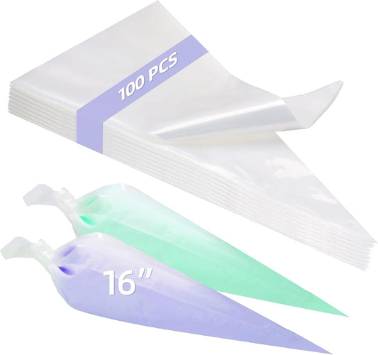 400 Pcs Piping Bags Disposable 12 Inch Anti-Burst Pastry Bags, Tipless Icing Piping Bag for Cake, Cream Frosting and Cookie Decoration Supplies