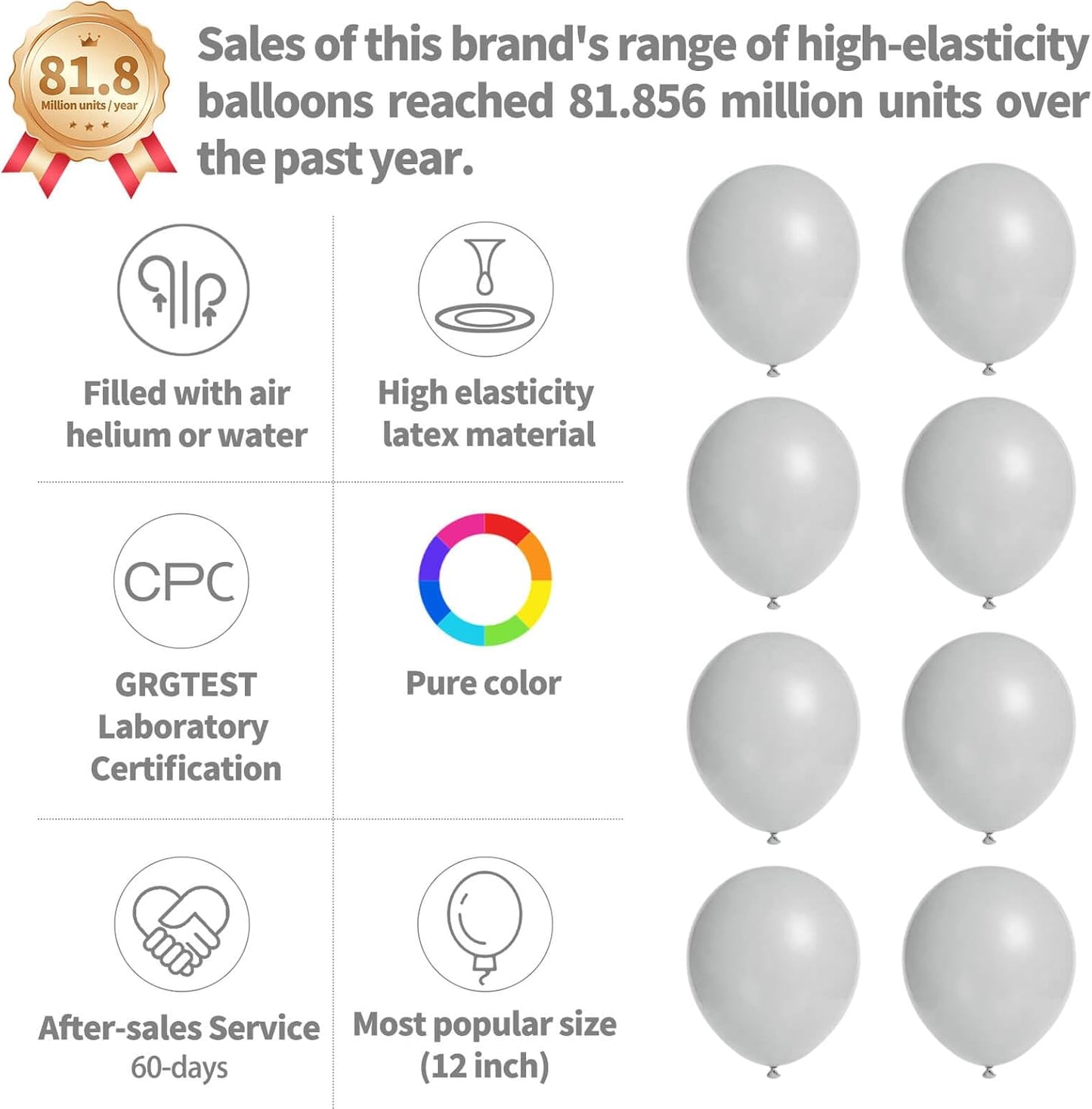 110pcs Black Balloon 12 inch, Black Latex Balloons for Birthday Party Baby Shower Wedding(with 2 Ribbons). - Colors B