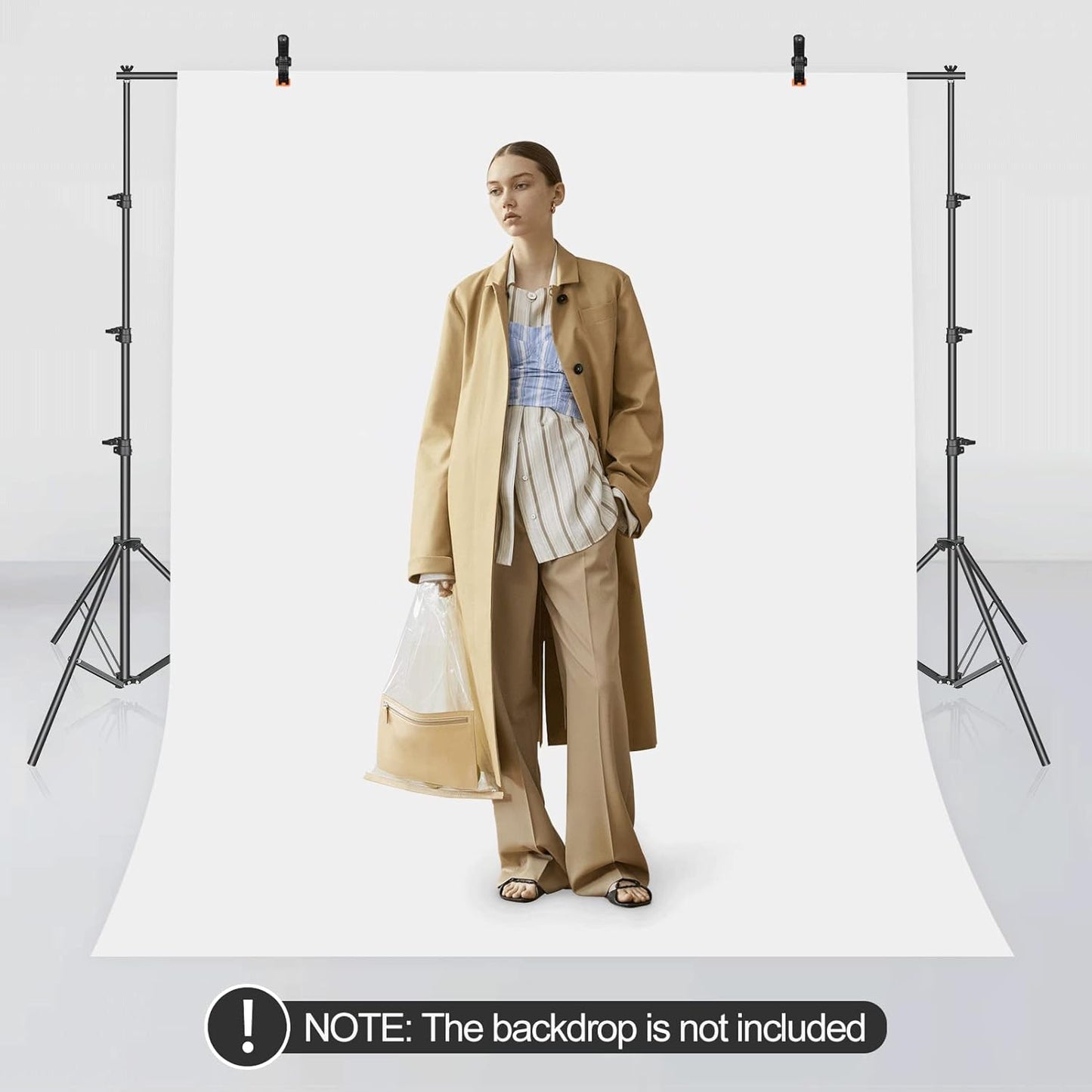 EMART Photo Backdrop Stand kit, 8.5 x 10 ft Back Drop Adjustable Frame for Photography, Photoshoot Banner Background Support Holder for Parties Dectoration