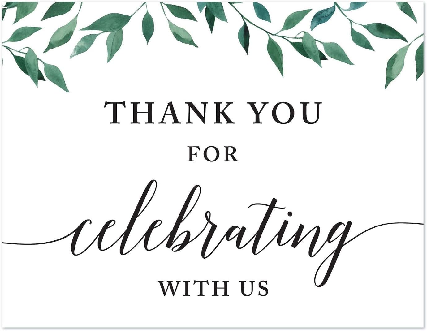 Andaz Press Wedding Party Signs, Natural Greenery Green Leaves, 8.5x11-inch, Bridal Shower Scavenger Hunt, 1-Pack - Colors B
