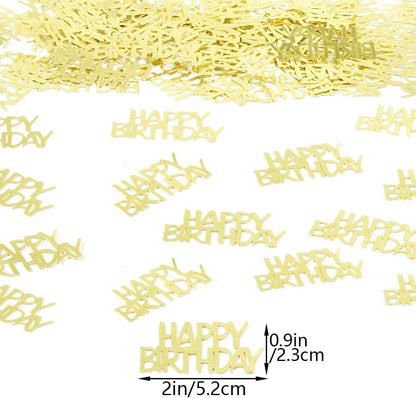 Gold Happy Birthday Confetti Birthday Party Decorations Baby/Adult Birthday Table Scatter Party Supplies 100PC