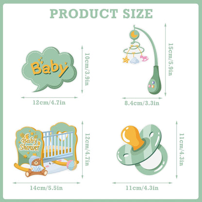 SUNBEAUTY 38 PCS Sage Green Wedding Photo Booth Props,Bridal Shower Photo Props, Engagement Party Decorations, Wedding Decorations for Ceremony Outside, Wedding Party Supplies for Girls
