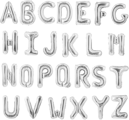 52 Pcs Gold Letter Balloons Foil Alphabet A to Z Balloons Personalized Phrase Banner for Birthday Shower Wedding Party Supplies Custom Balloon Decor 16 Inch