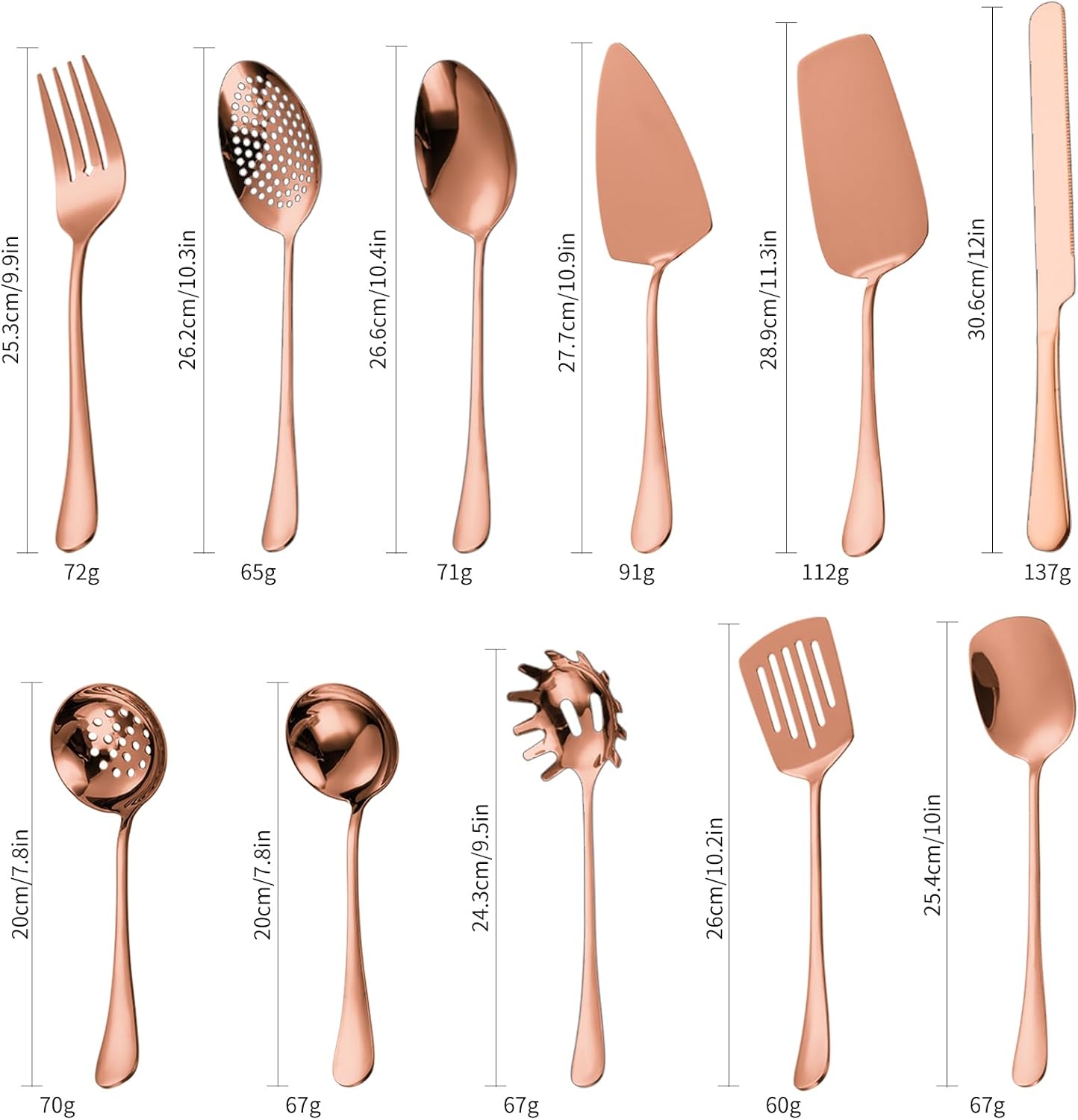 Stainless Steel Serving Utensil Set 10-Piece Buffet Flatware Catering Silverware with Bread Tong,Cake Spatula,Serving Ladles,Salad Fork,Cheese Knife,Large Spoon for Parties Buffet