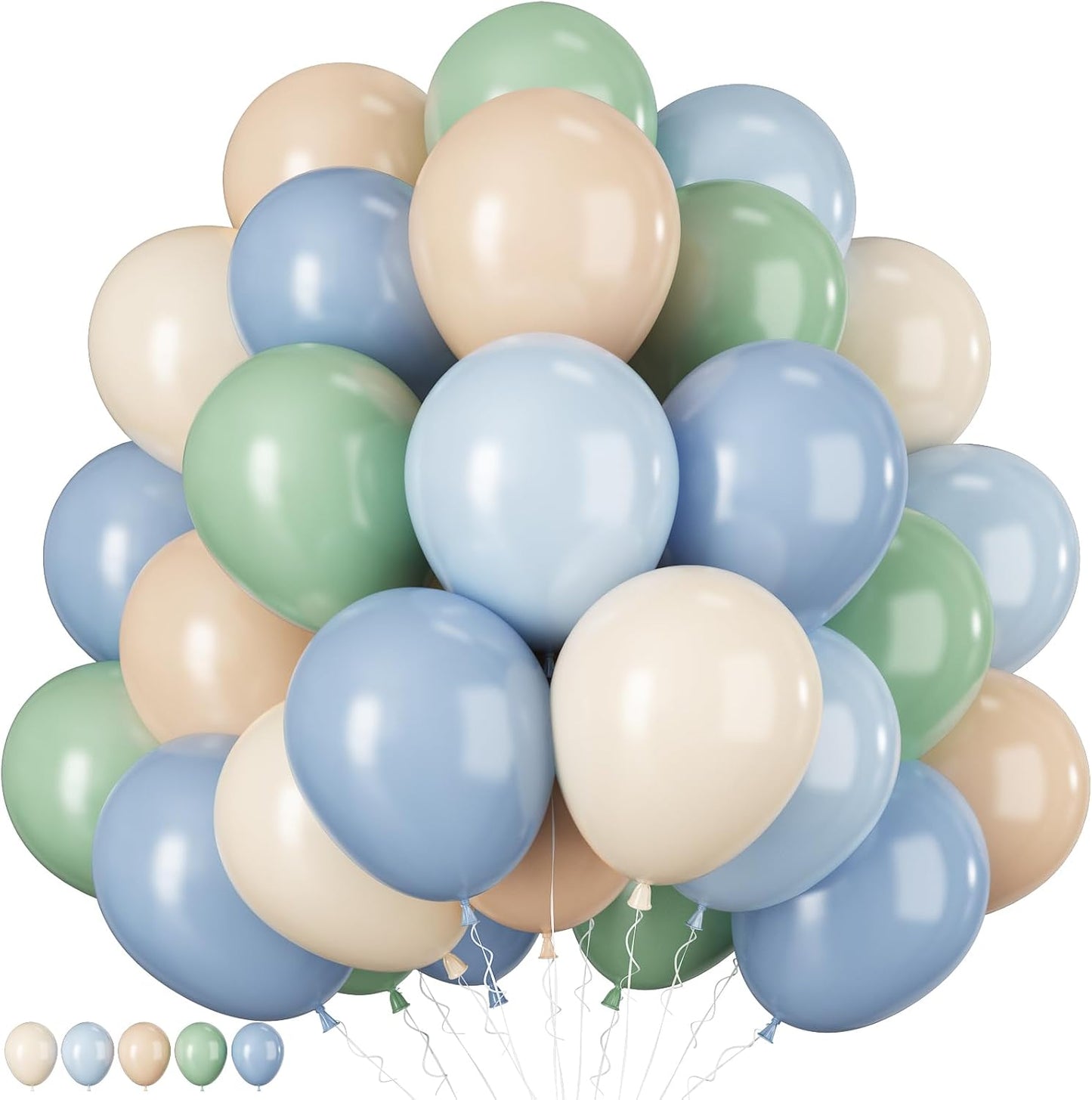 60 Pcs Blue and Silver Balloons, Navy Royal Blue Silver Party Balloons with Metallic Confetti Helium Latex Balloons for Birthday Baby Showers Fathers Day 2025 Graduation Decoration
