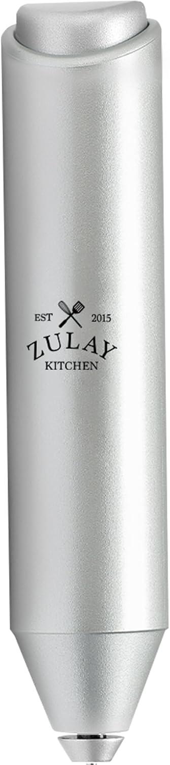 Zulay Kitchen Powerful Milk Frother AA Batteries Included – Ultra Fast Handheld Drink Mixer with Stainless Steel Whisk Stirrer for Coffee, Protein, Matcha & More, Frother Wand Electric Frothmate Black - Colors E